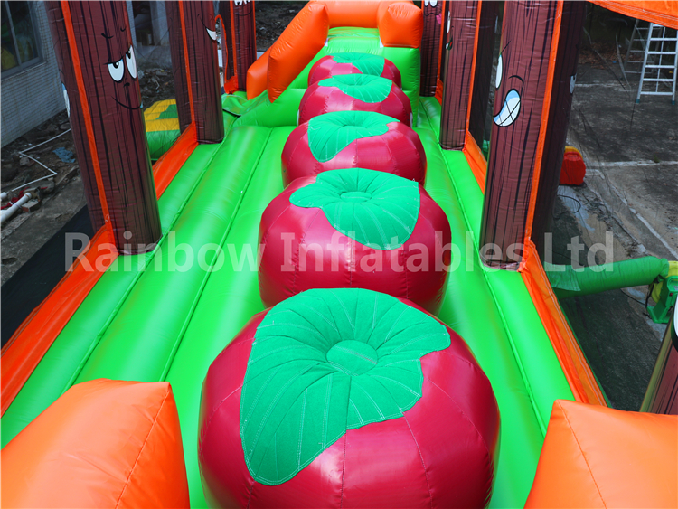 RB5204(12x5.5x4m) Inflatable Apple Jacks  Obstacle Course For Kids