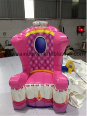 RB20006-2（2.5mh） Inflatable Pink Throne Design Party Chair For Advertisement/Princess Advertising Party Chair 