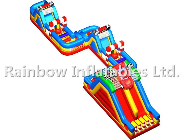 RB05072(7.5x7.5x5m) Inflatable Multi - functional vehicle Obstacle Course for sales 