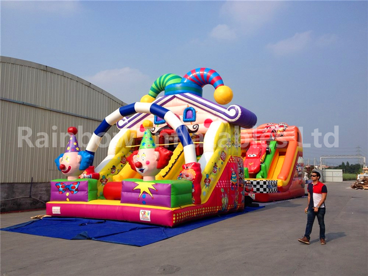 RB6059（6x5.5m） Inflatable New Design Clown Theme Slide For Children