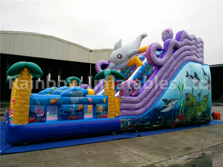 RB06001(9x5x6m) Inflatable Funny Sea World Slide For Amusement 