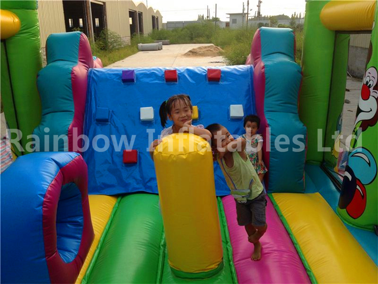 RB5002(8.5x4.4x3m) Inflatable Funny Clown Obstacle Course For Commercial Park