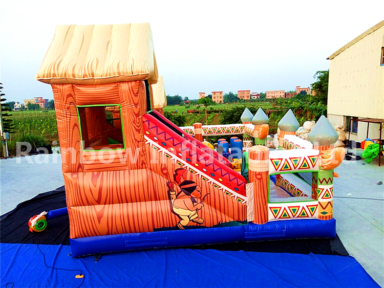 RB4041( 8x6x5m） Inflatables Customized Egypt Funcity/Playground With Slide For Kids