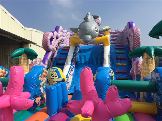 RB8051(9x5x6m) Inflatable Sea World Slide With Cute Animals