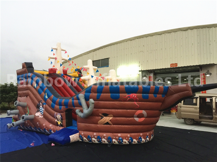 RB11003(8.4x4.8x4.5m) Inflatable Pirate Boat Bouncer Indoor Hot Selling 