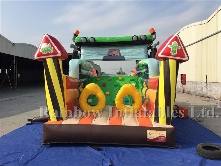 RB05130（8x4m） Inflatable Truck Shape Obstacle Course,Commercial Inflatable Obstacle Course For Children 