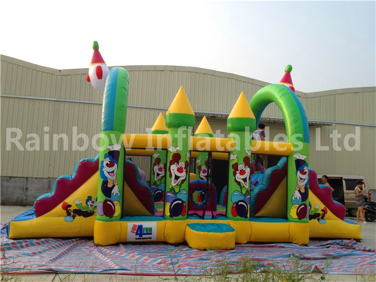 RB5002(8.5x4.4x3m) Inflatable Funny Clown Obstacle Course For Commercial Park