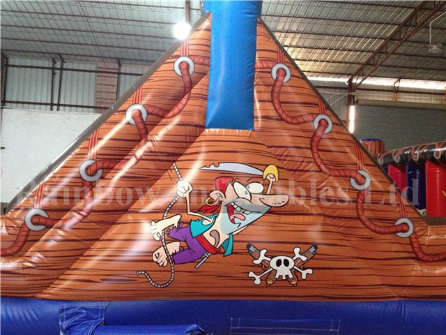 RB5038(11x3.5x4.5m) Inflatable Pirate Boat Obstacle Course With Small Slide For Sale