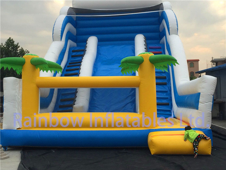 RB6094（10x6m） Inflatable Blue ocean Slide For Sale for child 