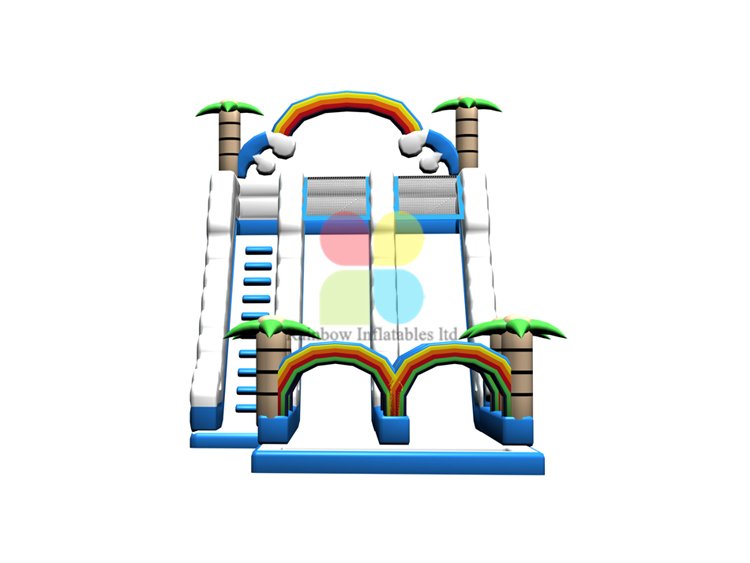 RB06114（15x6x7m）Inflatable giant jungle double slide new design for sale