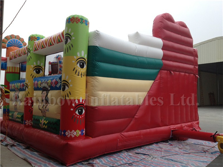 RB04012（ 6x8m ）Inflatables Giant Egypt Funcity With Slide For Kids