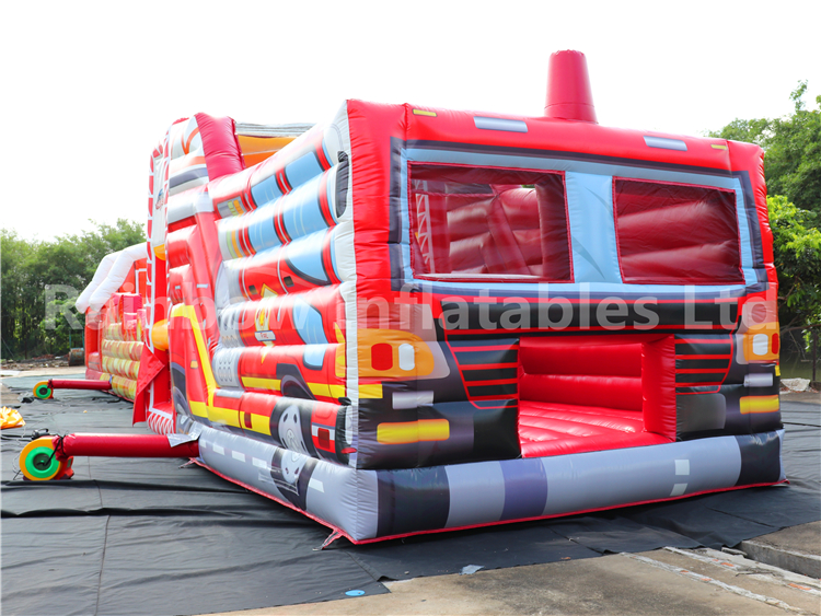 RB5203(20x4x5m) Inflatable long car Obstacle Course For Kids