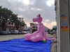 RB22122 Inflatable Pink Naughty Leopard Cartoon