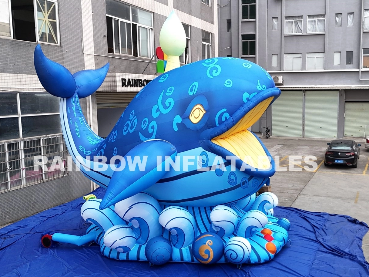 Inflatable LED whale