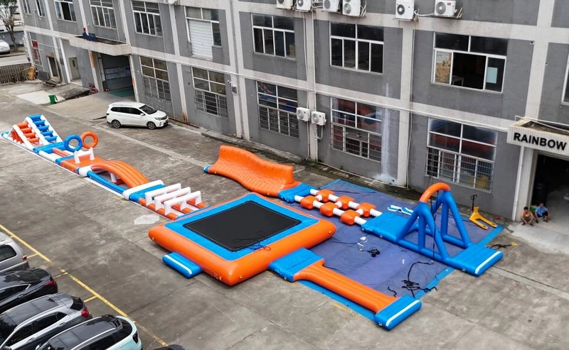 Floating obstacle water park Inflatable water sports