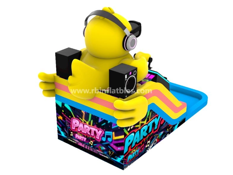 RB8314 (7.2x14x10MH) Yellow duck inflatable water slide selling