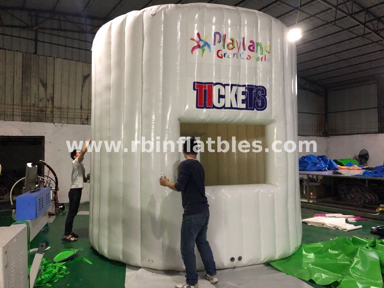 RB41078 Dia4m 3.5mH Inflatable White Cube Tent For Advertising Party