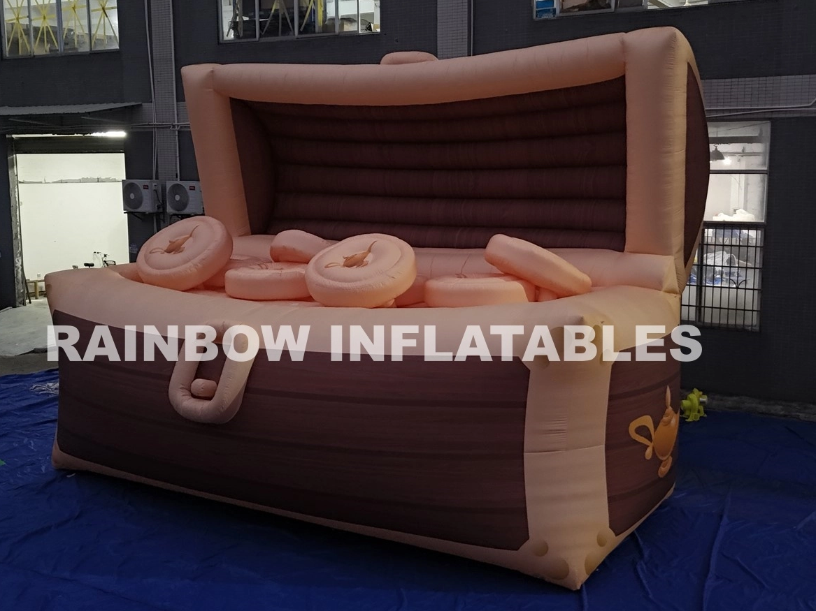 Inflatable LED treasure chest