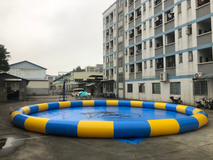 RB30034（Dia13m）Inflatable Swimming Pool With Long Track For Sale