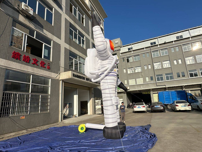 Inflatable astronaut cartoon with led light
