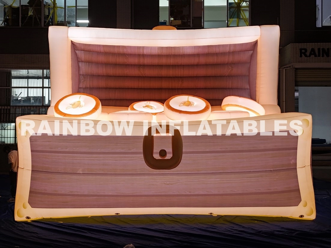 Inflatable LED treasure chest
