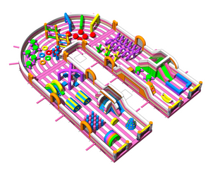 Rainbow Inflatable U-shaped Theme Park
