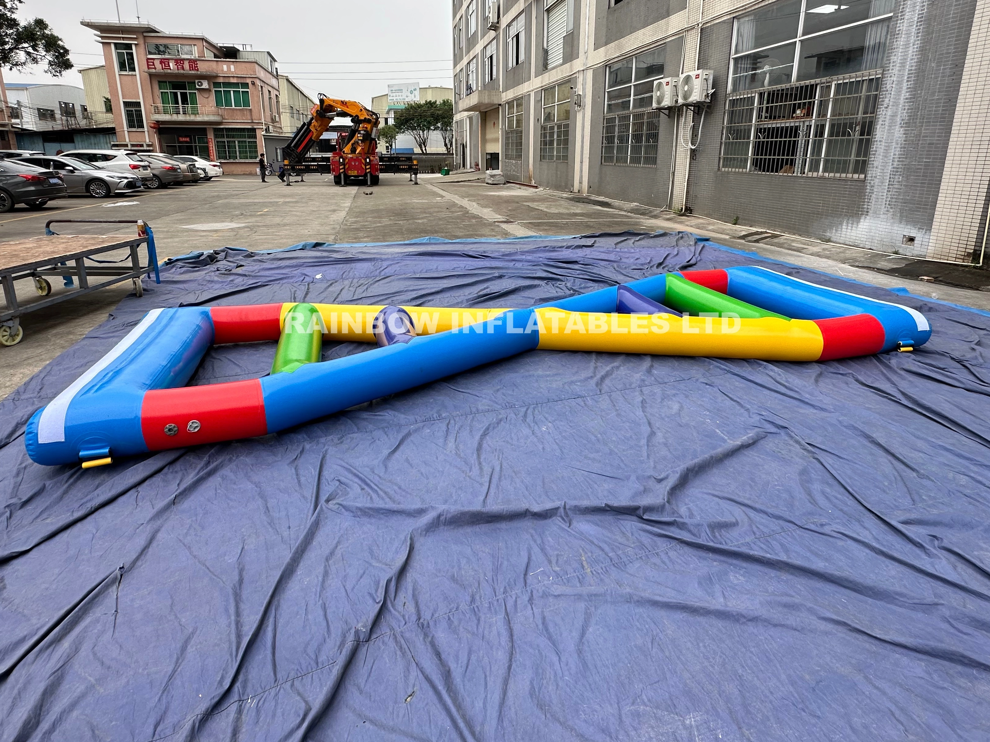 Inflatable Triangle Bridge ，Inflatable Water Park Equipment