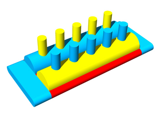 RB-WG-92 Inflatable Smoke Stacks Inflatable Aqua Park