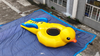 RB30016-3 Inflatable Yellow Duck Float Bed
