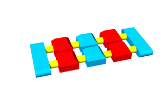 RB-WG-85 Inflatable Bridge，Inflatable Water Park Equipment Water Game