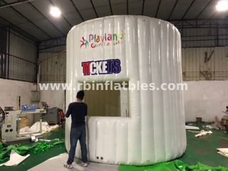 RB41078 Dia4m 3.5mH White Inflatable Ticket Office Tent for Party Promotion & Ticketing Service