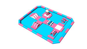  Inflatable Pool with Floating Water Play Elements