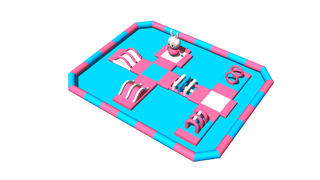 RB30050 Inflatable Pool with Floating Water Play Elements