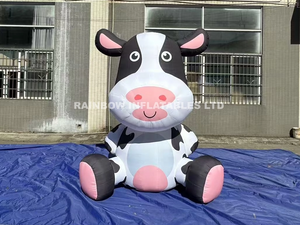 Large Inflatable Cow Mascot – Cartoon Animal Blow Up Costume for Party Decoration