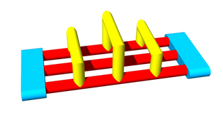 RB-WG-82 Inflatable Water Tube Bridge Obstacal