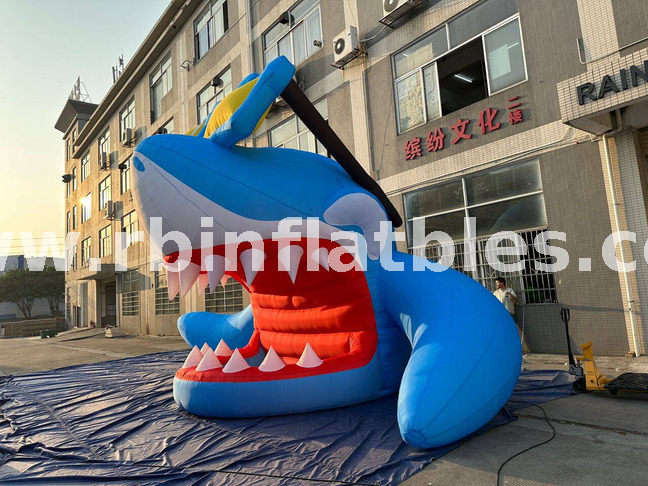 RB22125 Inflatable Shark Decoration with Glasses