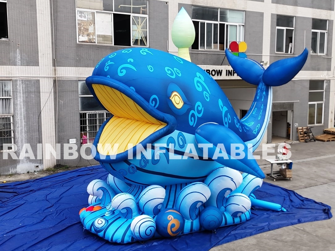 Inflatable LED whale