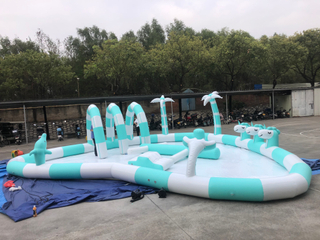 RB30030（9.83x7.94m）Heart-shaped inflatable coconut pool