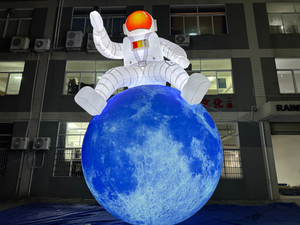 Inflatable Astronauts land on the moon with led light