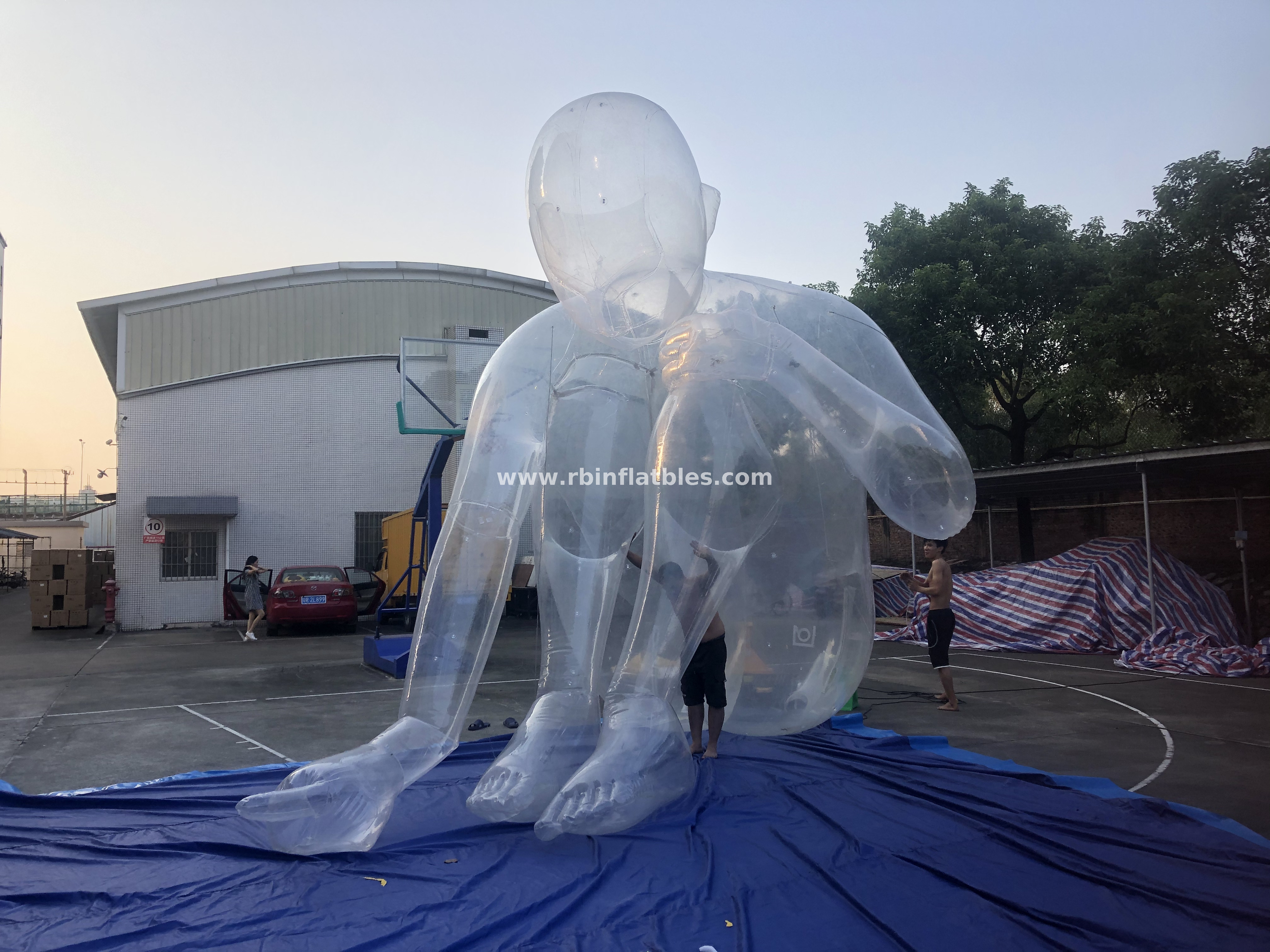 RB22089 Giant Inflatable Transparent Human Decoration