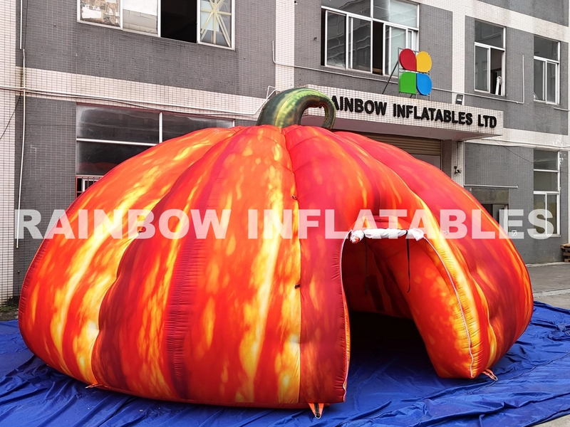 Inflatable LED pumpkin tent