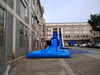 Giant water slide with pool