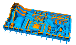 Rainbow Inflatable Blue Theme Park