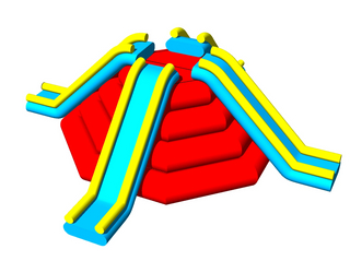 RB-WG-79 Inflatable Water Sports Slide Four Slide Splash