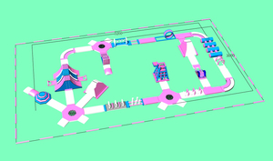 Floating obstacle water park lake water park giant inflatable aqua park for beach 