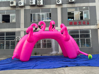 Inflatable Nine-headed Flamingo Arch