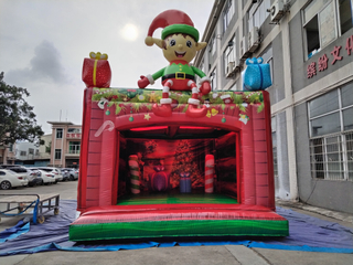 Inflatable Christmas-themed bouncer