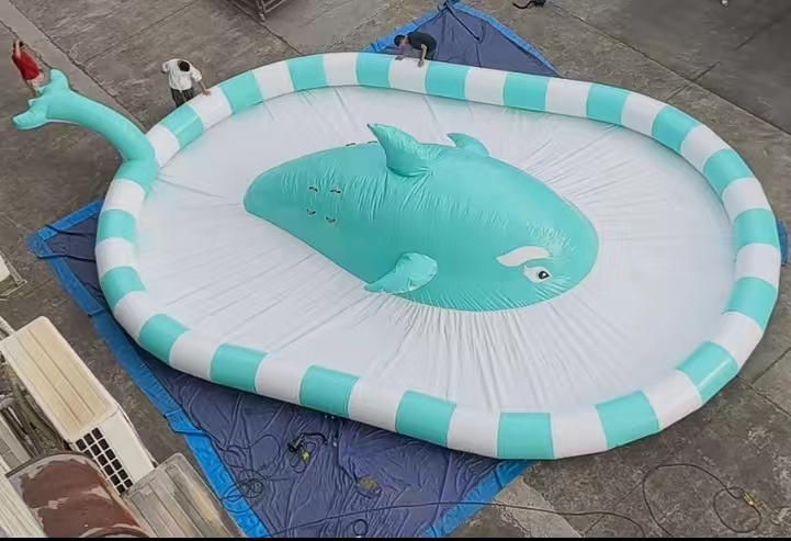 Inflatable Whale Soft Mountain Pool 
