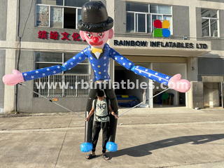RB22134 Inflatable Walking Blue Clown 