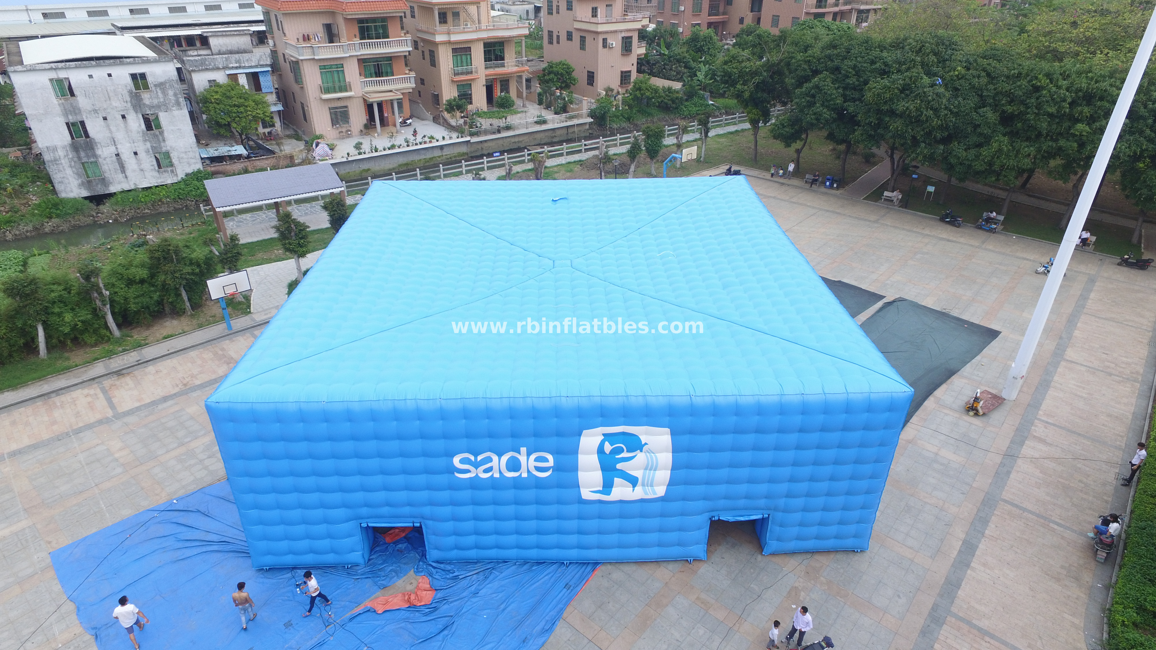 RB41076 20x20m Huge Commercial Inflatable Cube Tent Advertising Tent for Events 